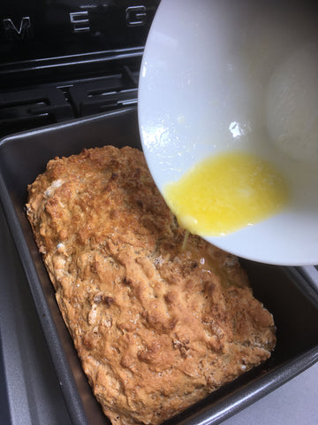Butter on top of Beer Quick Bread