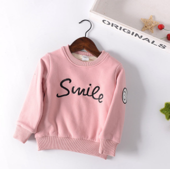 Kids Smile Velvet Fashion Sweater