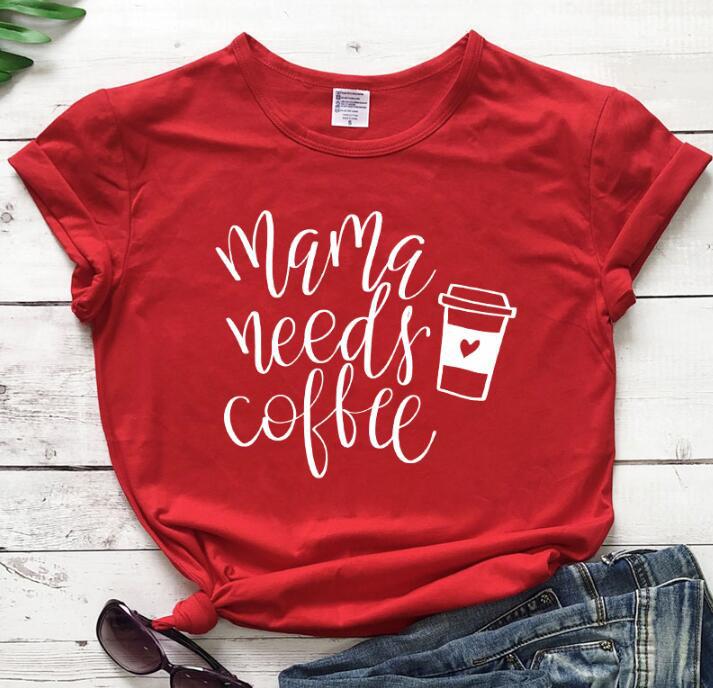 Ladies "Mama Needs Coffee" Graphic Shirt