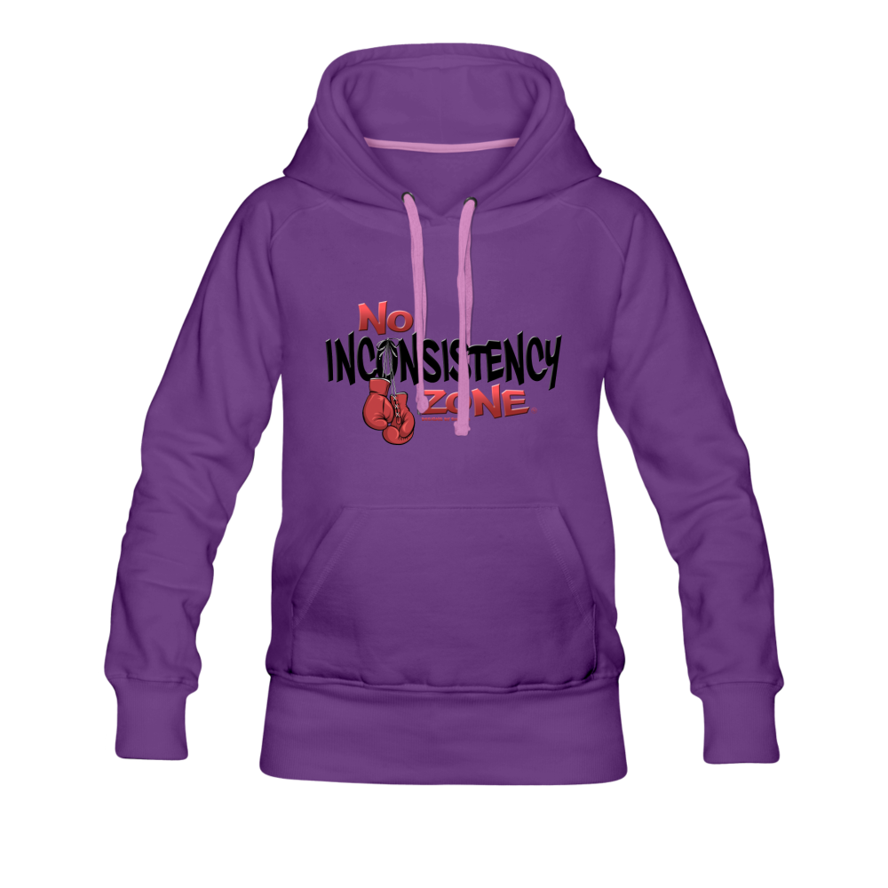 No Inconsistency Zone Ladies Hoodie - purple
