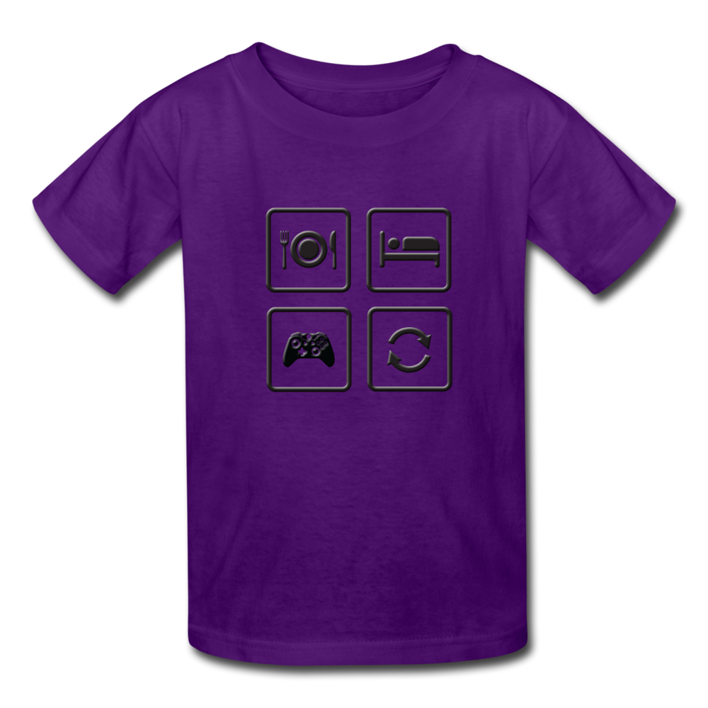 Game Repeat Kids' T-Shirt - purple