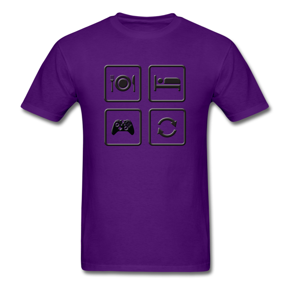 Game Repeat Guys T-Shirt - purple