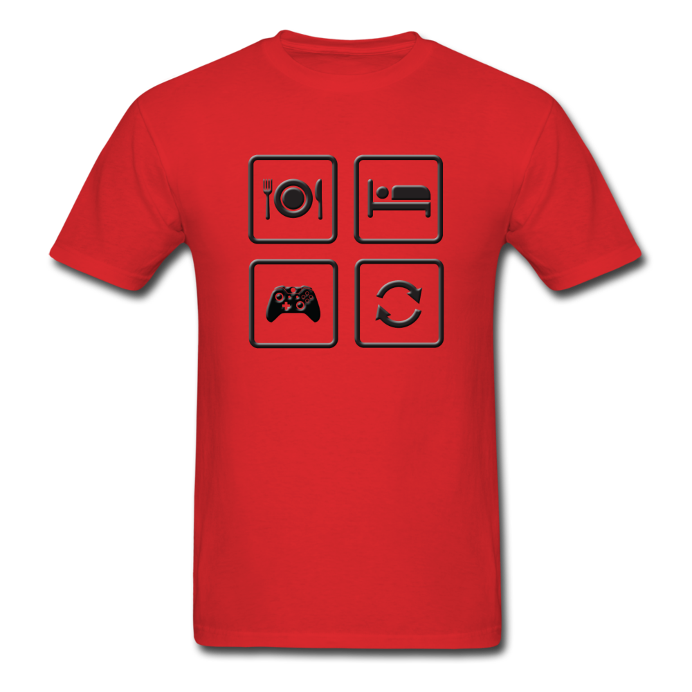 Game Repeat Guys T-Shirt - red