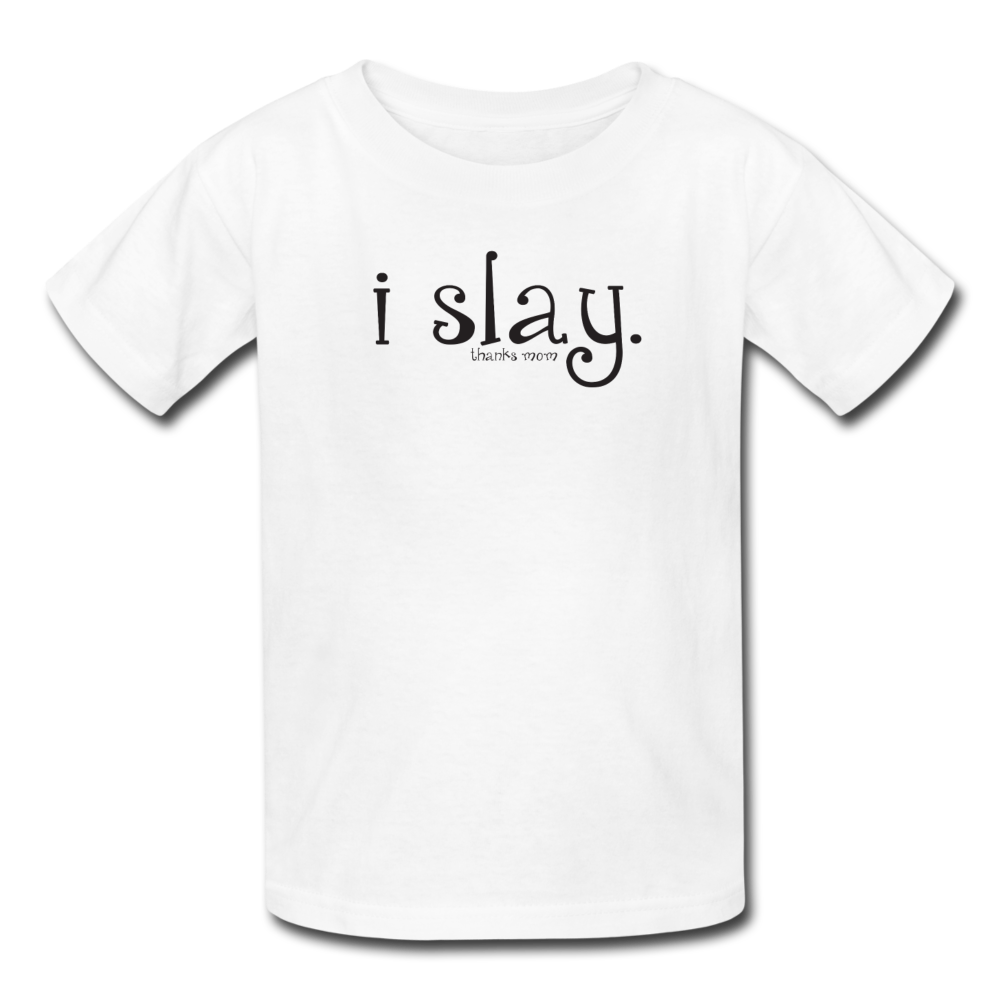 Slay All Day Kids' T-Shirt - white