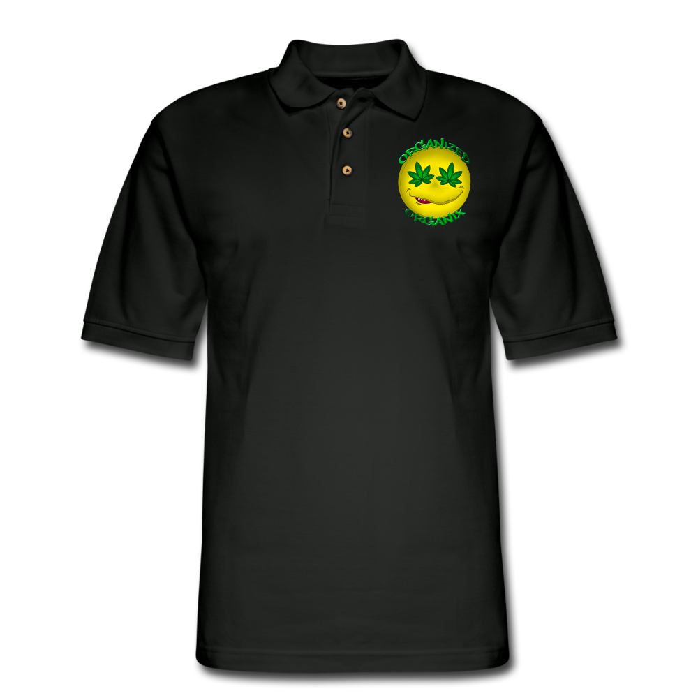 Organized Organix Branded Guys Polo Shirt - black