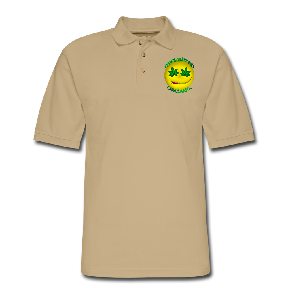 Organized Organix Branded Guys Polo Shirt - beige