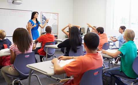 teacher and children in classroom