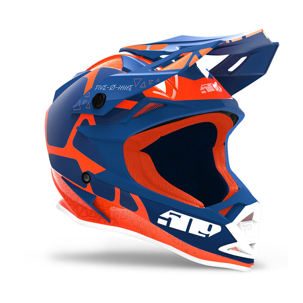 blue dirt bike helmet