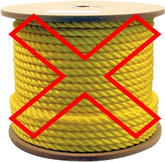 Polypropylene Rope for anchoring a boat