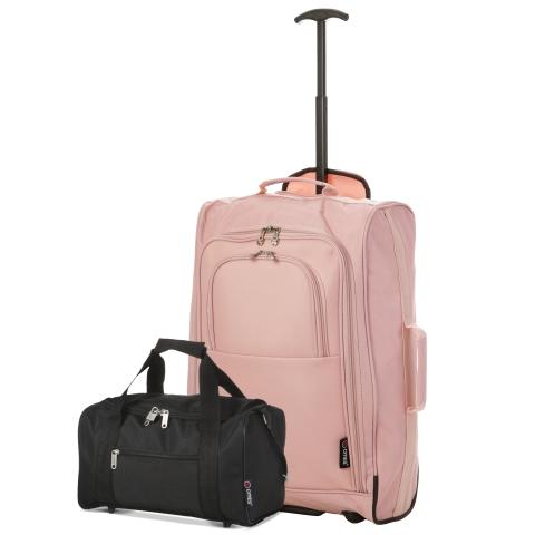 5 cities rose gold suitcase