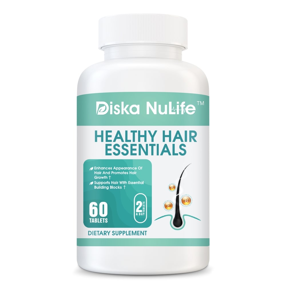 Diska Nulife Healthy Hair Essentials | Natural Hair Growth Supplement | 60  Tablets