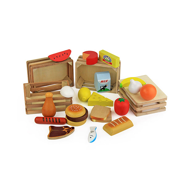 wooden grocery set