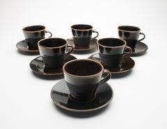 Leach Pottery Cups and Saucers