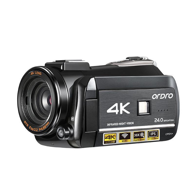 ORDRO HDR-AC3 Night Vision 4K Camcorder | Use the hands of the 