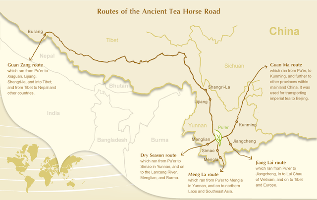 tea horse road map
