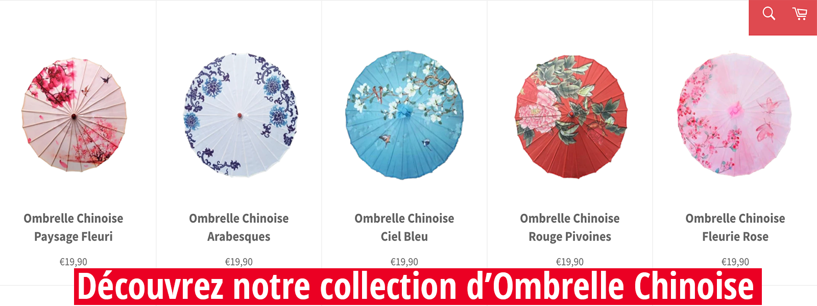 Collection ombrelle chinoise