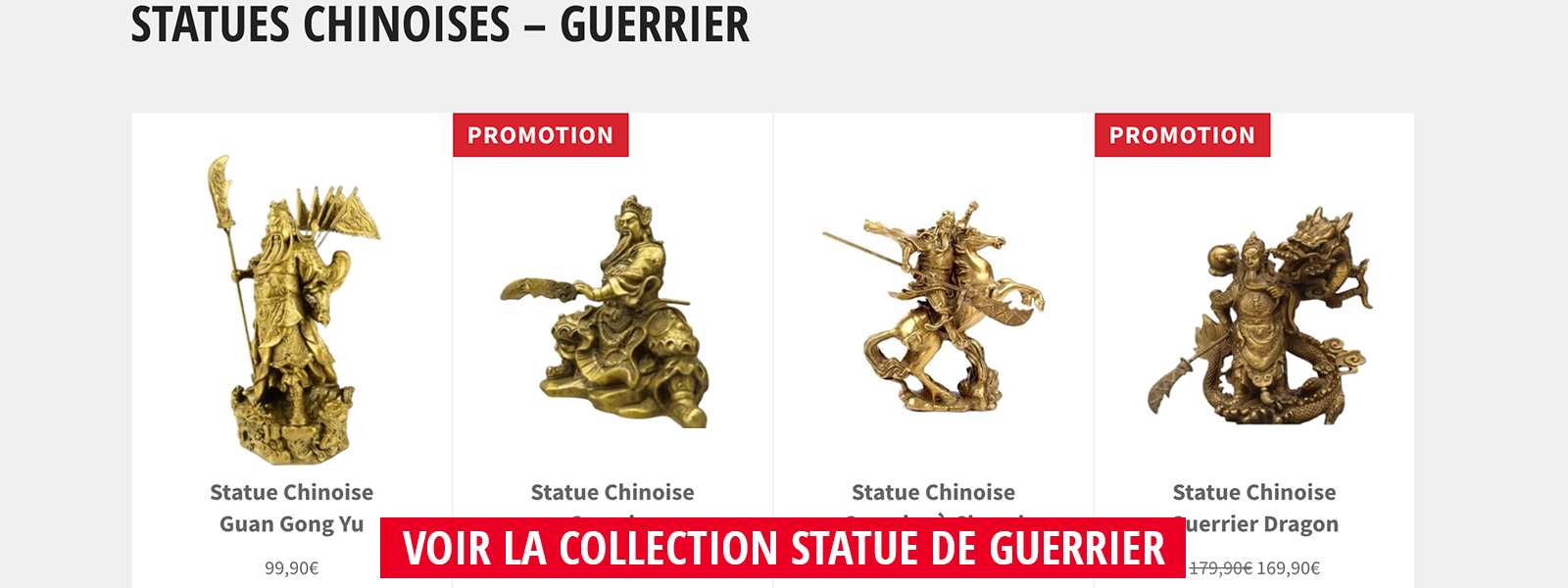 Collection statue chinoise guerrier