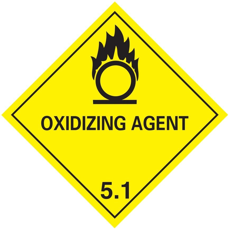 Flammable Organic Peroxide 5.2 Labels Highly Durable Hazard Warning Diamonds