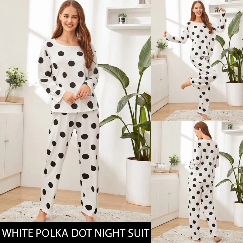 polka dot night suit