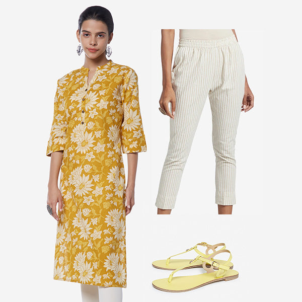Utsa Kurtas For Women Yellow Utsa Kurtas