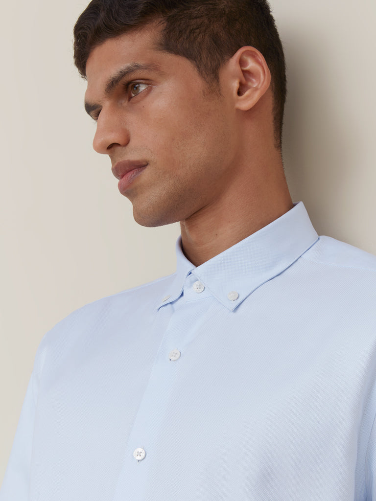 Ascot Luxury Light Blue Relaxed Fit Shirt