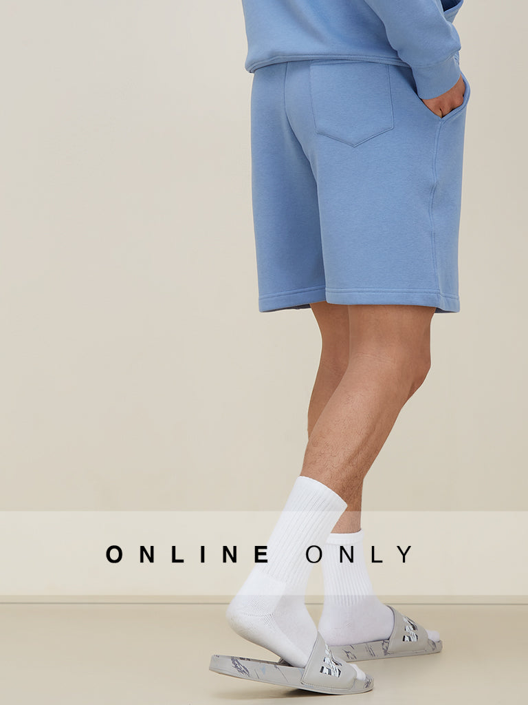 Studiofit Blue Relaxed-Fit Shorts