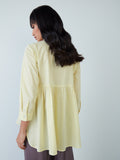 Bombay Paisley Yellow Embroidered High-Low Tunic
