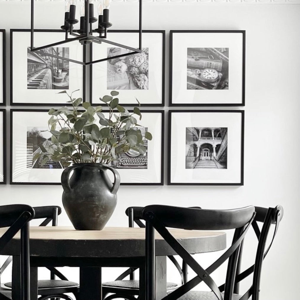 black round farmhouse dining table