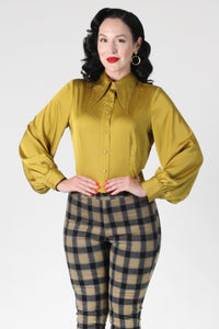 Willow Blouse In Chartreuse 