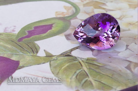 pear cut amethyst 5.35 ct