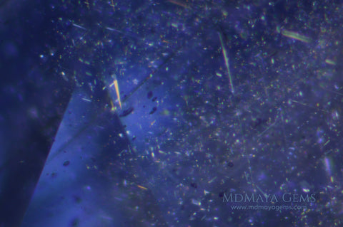 Rutile silk in untreated blue sapphire 5.32 ct