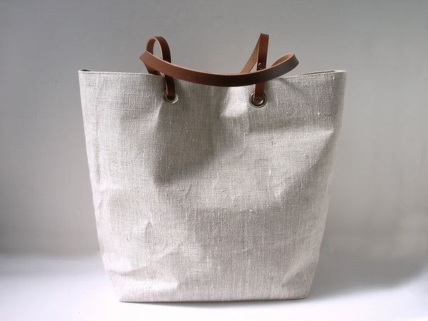 linen beach tote