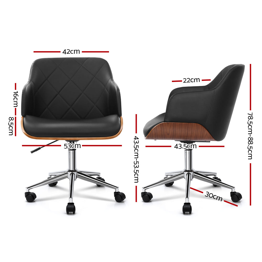 wooden office swivel chair