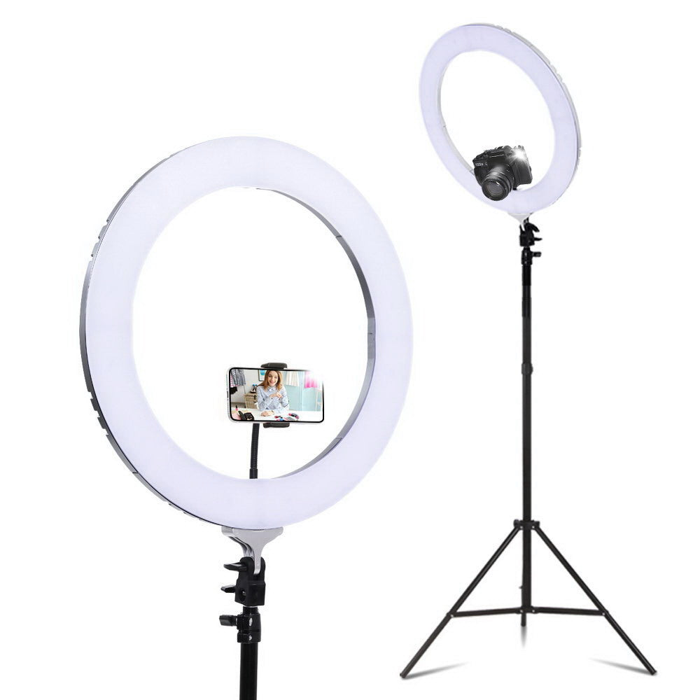 ring light with mirror and stand