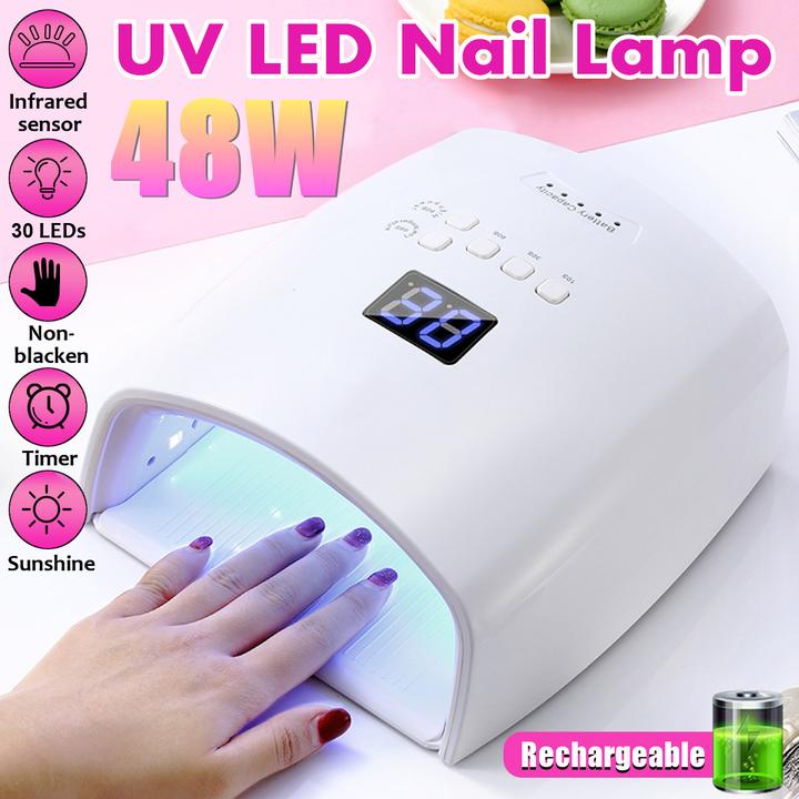 Cordless Rechargeable - UV LED Light / Lamp 48W - White – Madz Nail & Beauty