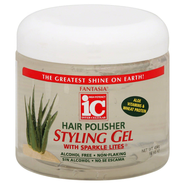 Fantasia IC Hair Polisher Styling Gel with Sparkle Lites (16 Oz)