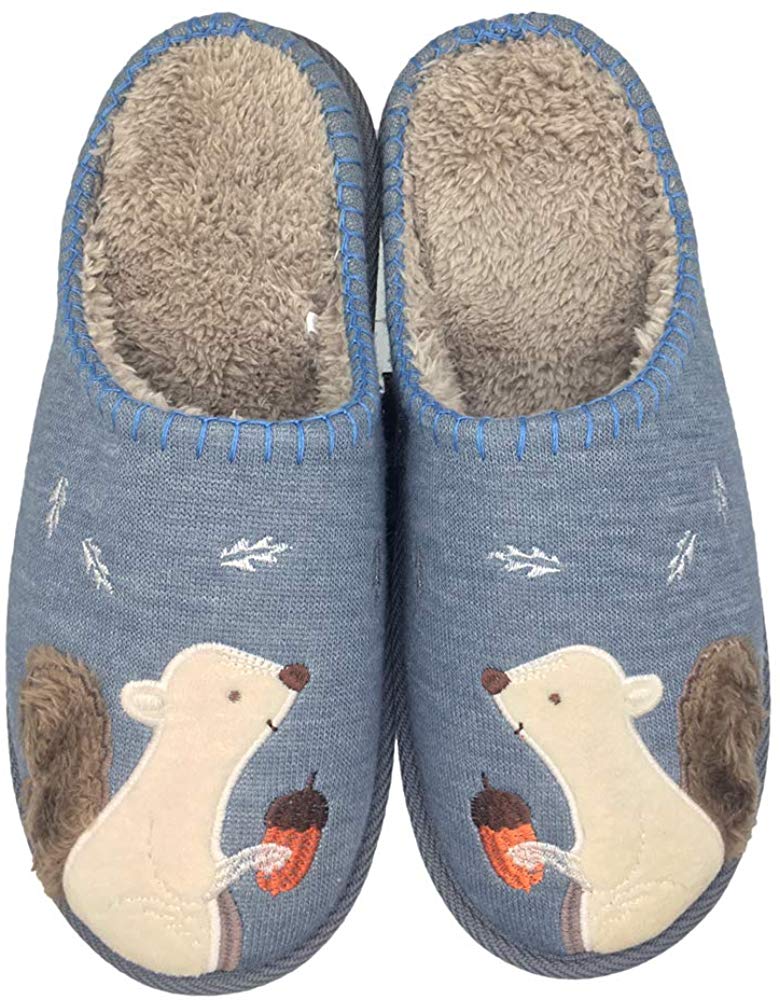 Women S Cute Animal Slippers Warm Memory Foam Cotton Home Slippers Soft Fleece Plush House Slippers Indoor Outdoor