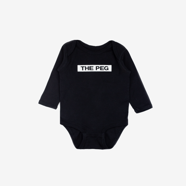 Infant Long Sleeve Onesie (Black)