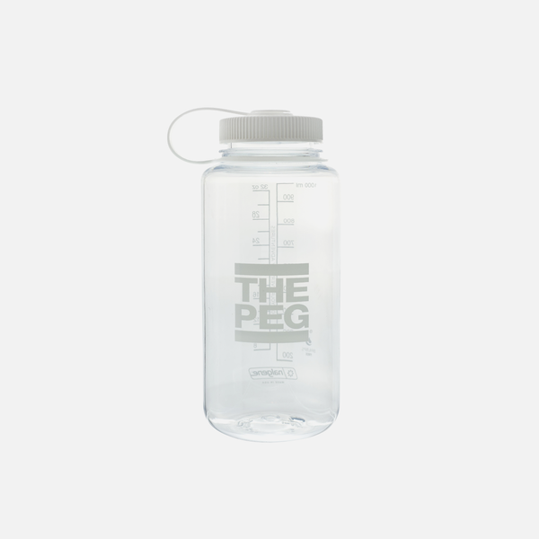 Nalgene® 32oz Widemouth Water Bottle (Clear/White)