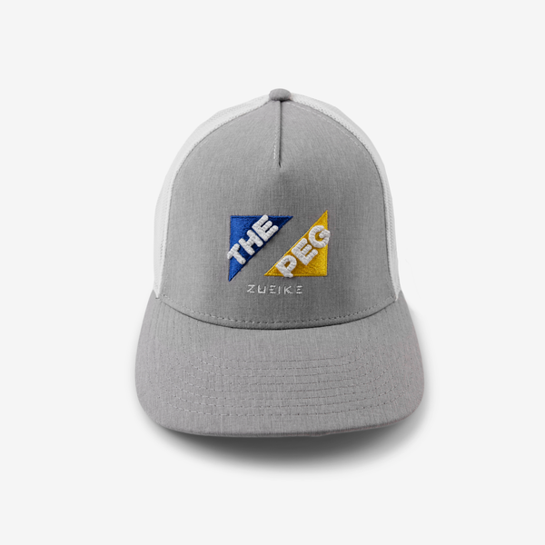 The Peg Authentic x Zueike Techmesh Snapback (Heather Grey/White)