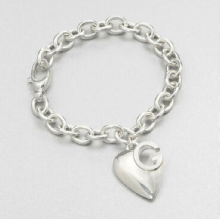 gucci silver charm bracelet