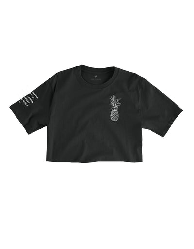 Pineapple Logo - Black Cropped Tee