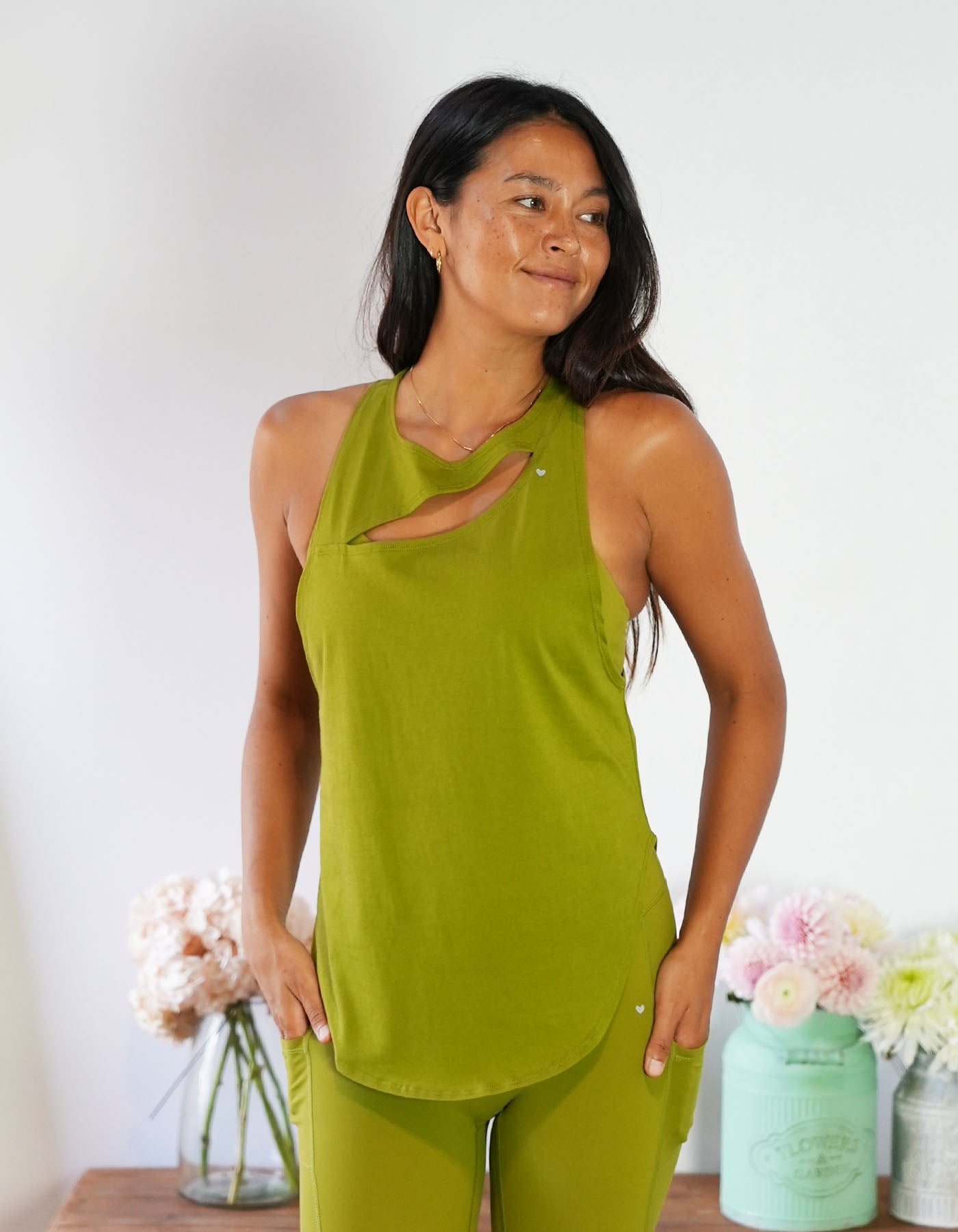 breathe flowy tank guava