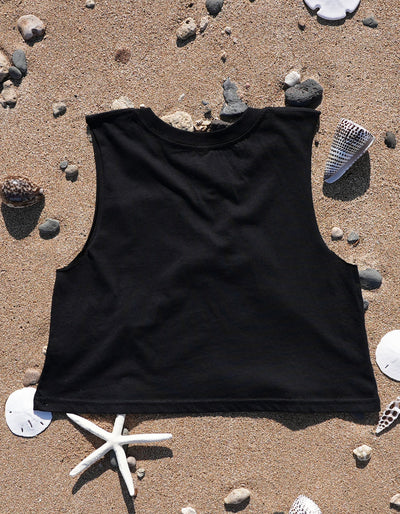 Don't Be Jelly Eco-Friendly Crop Tank - Black