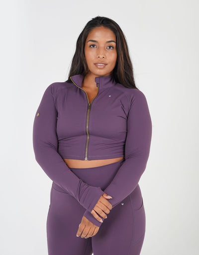 Crimson tavernorlando Impact Cropped Jacket activewear in earth tone color aurora