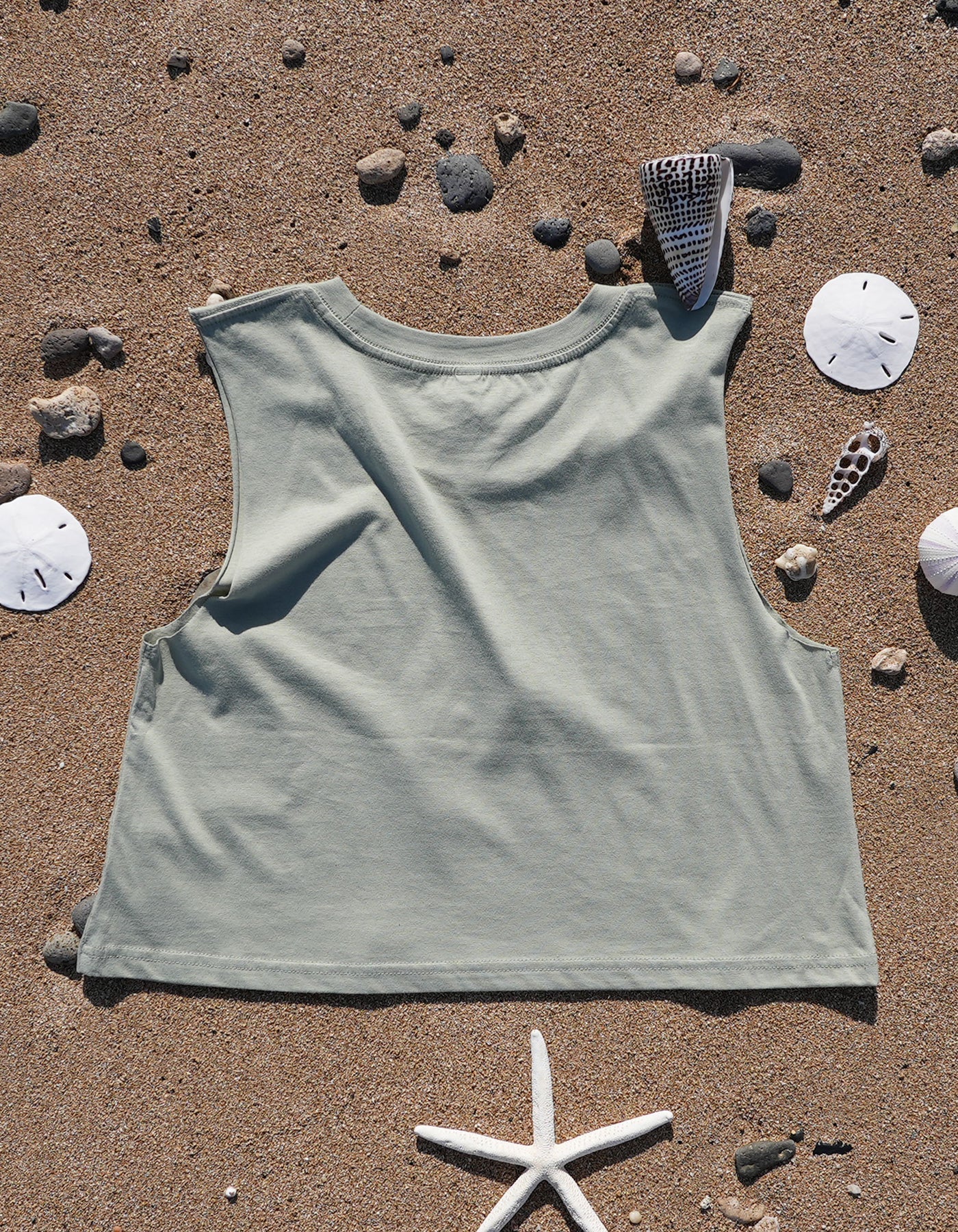 Just Keep Swimming Eco-Friendly Crop Tank - Seafoam