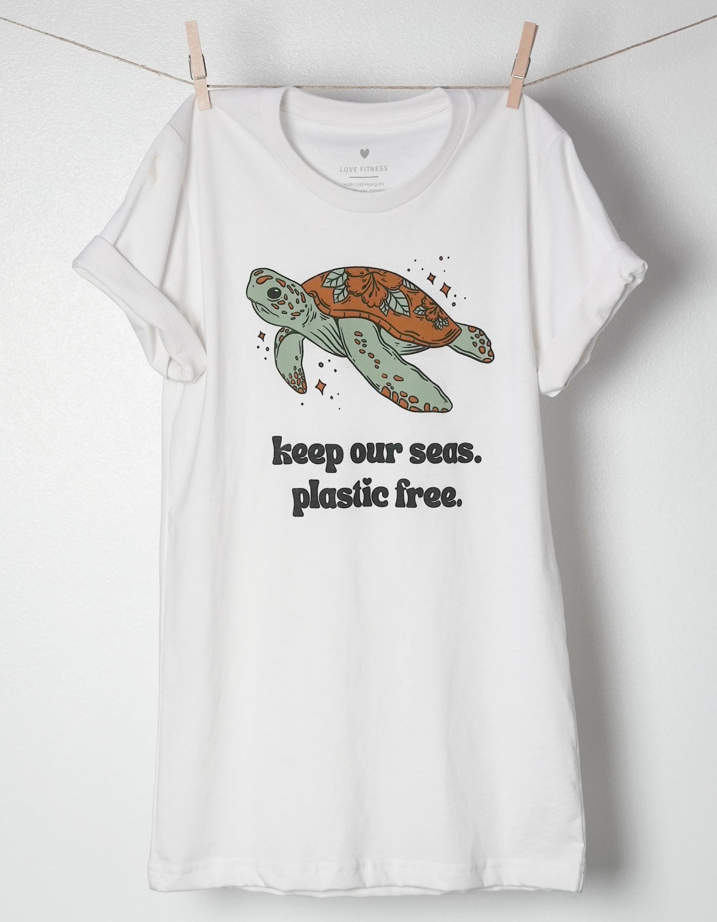 Just Keep Swimming Recycled Tee - White