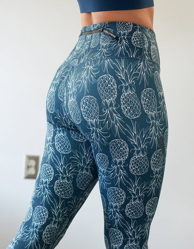 Ocean Blue Pineapple Leggings