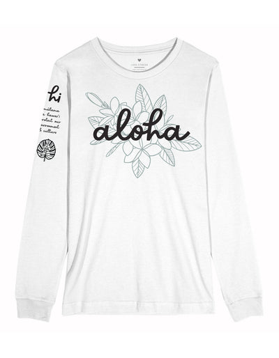 Aloha Malama Long Sleeve - White