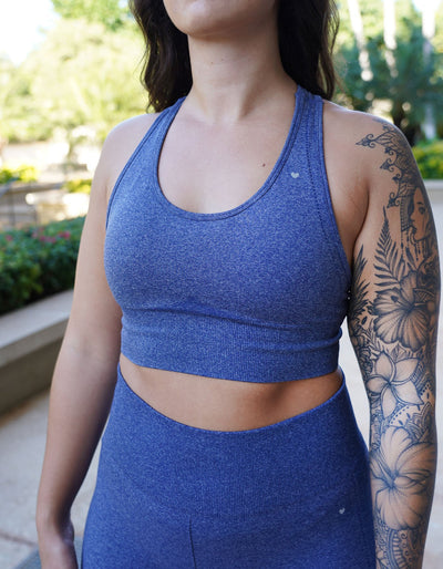 Resilient Seamless Sports Bra - Azure